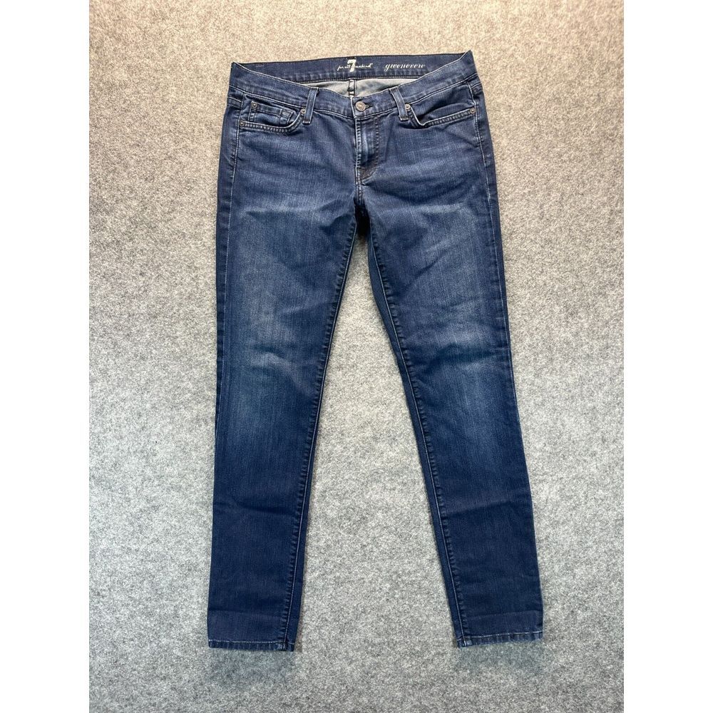 7 For All Mankind Jeans Women's Size 28‎ Gwenevere Skinny Dark Blue Stretch